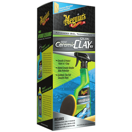 Meguiar's Hybrid Ceramic Quik Clay Kit Zestaw Ceramicznej Ochrony Lakieru Syntetyczna Glinka