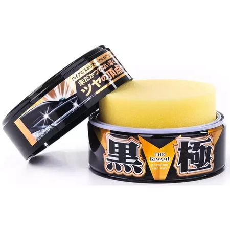SOFT99 Kiwami BLACK Hard Wax Hybrydowy Wosk Z Carnaubą Wysoki Połysk Do Ciemnych Lakierów 200g
