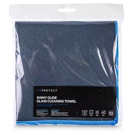 FX Protect Shiny Glide Mikrofibra Do Czyszczenia Szyb Nie Pozostawia Smug 40x40cm