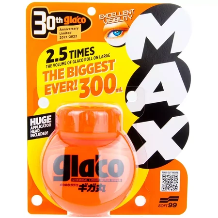 SOFT99 Glaco Roll On MAX Anniversary 30 Niewidzialna Wycieraczka 300ml