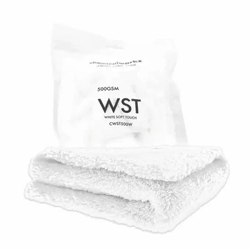 ChemicalWorkz White Edgeless Soft Touch Premium Mirofibra Bez Obszycia 500gsm, 40x40cm