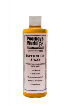 Poorboy’s World Super Slick & Wax Skoncentrowany Szampon Samochodowy O Neutralnym pH 473ml