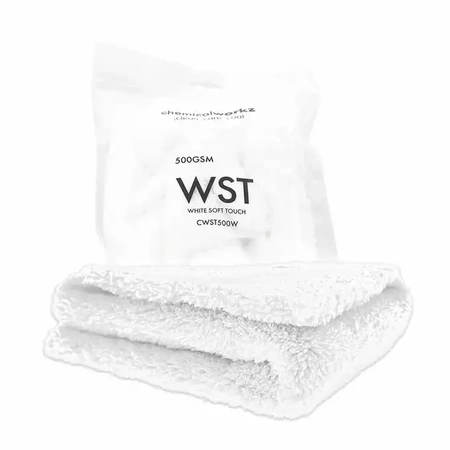 ChemicalWorkz White Edgeless Soft Touch Premium Mirofibra Bez Obszycia 500gsm, 40x40cm