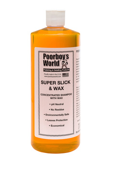 Poorboy’s World Super Slick & Wax Skoncentrowany Szampon Samochodowy O Neutralnym pH z Dodatkiem Wosku 946ml