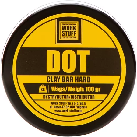 Work Stuff Dot Clay Bar Hard Twarda Glinka Do Oczyszczania Lakieru 200g