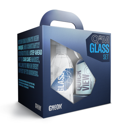 GYEON Q²M Glass Set - Bundle Box Kompleksowy Zestaw Do Pielęgnacji Szyb + Niewidzialna Wycieraczka. Idealny Na Prezent