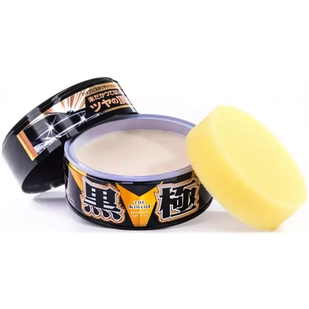 SOFT99 Kiwami BLACK Hard Wax Hybrydowy Wosk Z Carnaubą Wysoki Połysk Do Ciemnych Lakierów 200g