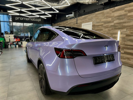 Folia PPF do zmiany koloru auta Rivashield Color Silver Purple Metallic RS083