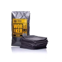 Work Stuff Worker 10-pack – delikatna mikrofibra bez obszycia, 40x40cm, 320gsm